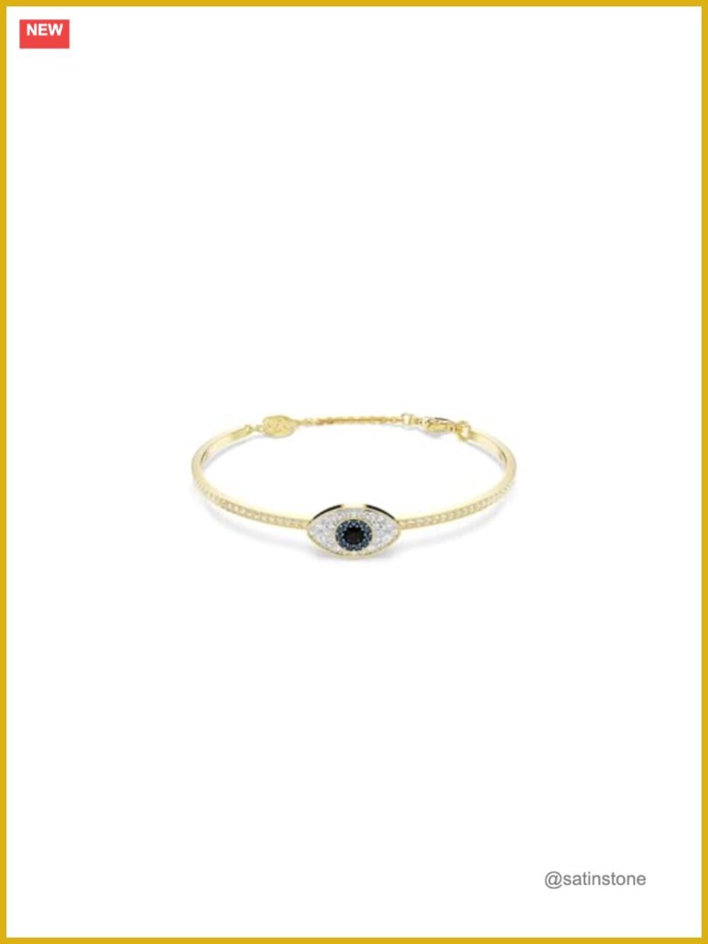 Swarovski Symbolica Turkish Eye Bangle Bracelet Round Stone